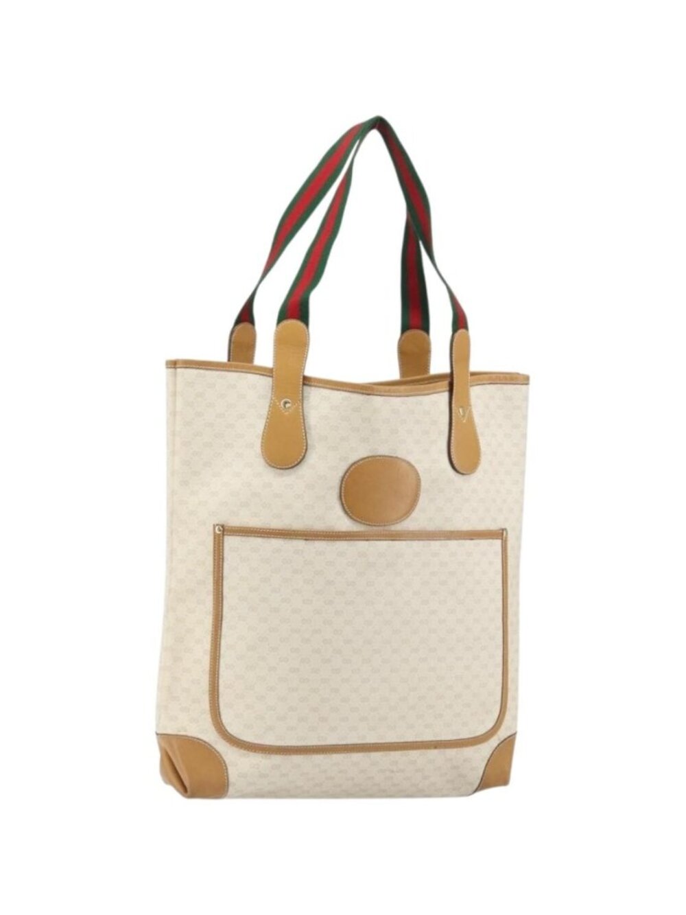 GUCCI Micro GG Supreme Web Sherry Line Bag PVC White 002 904 0223